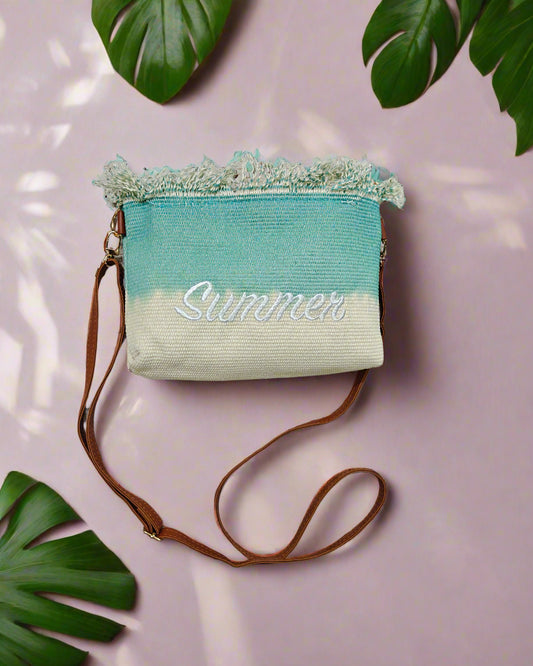 Green Summer Boho Sling Bag - The Ethnic Indian Store