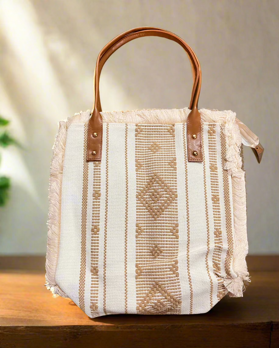 Durable & Trendy Canvas Tote Bag – Your Go-To Shoulder Bag for Every Occasion. Front View
