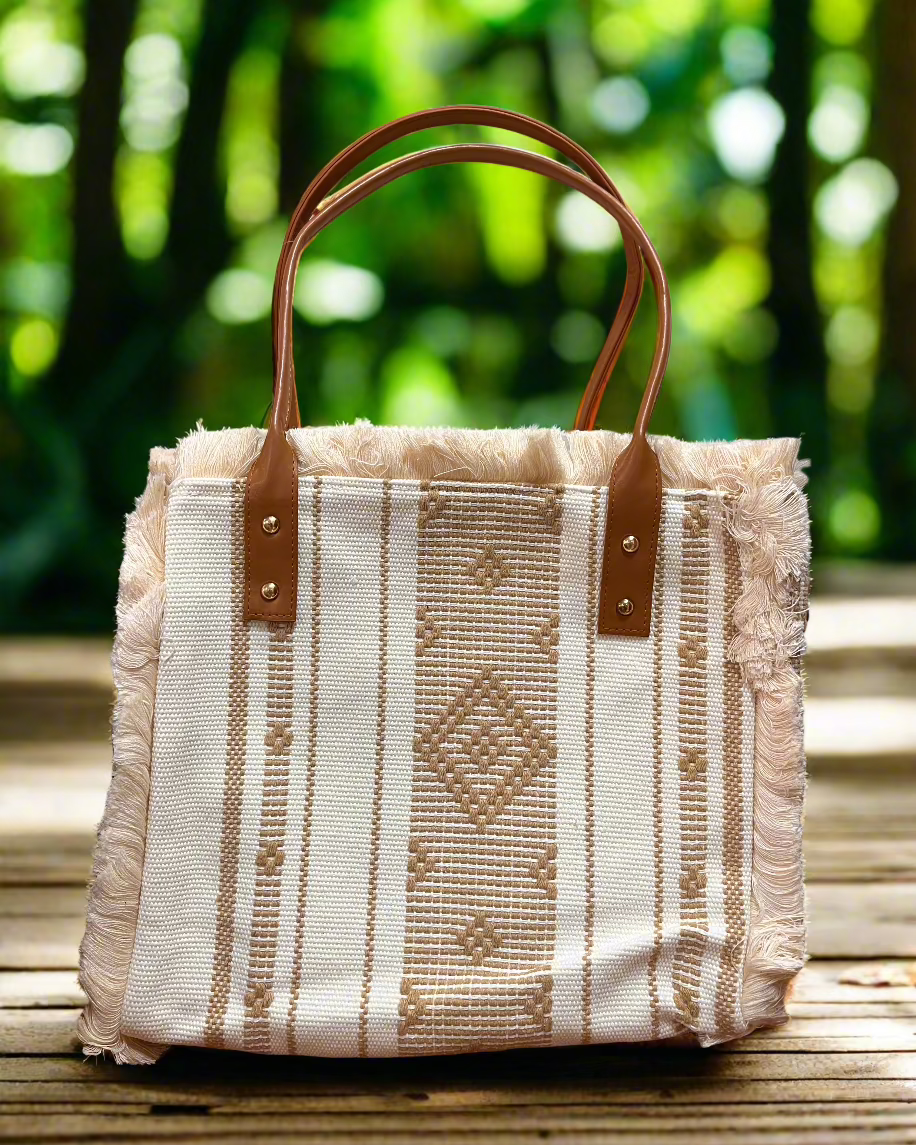 Durable & Trendy Canvas Tote Bag – Your Go-To Shoulder Bag for Every Occasion. Front View