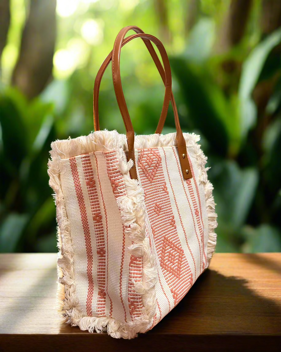 Spacious & Durable Canvas Tote Shoulder Bag – Perfect for Work, Travel & Everyday Use- Side view