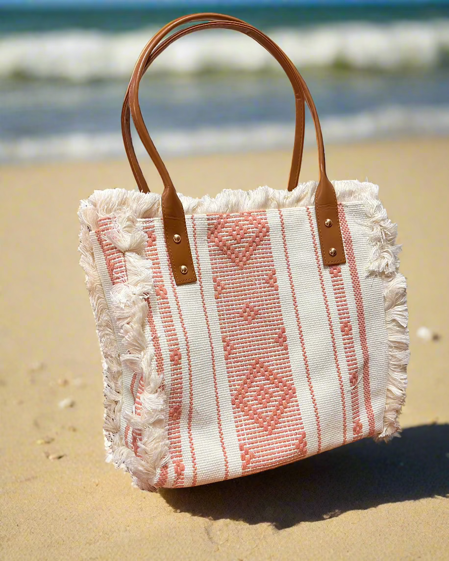 Spacious & Durable Canvas Tote Shoulder Bag – Perfect for Work, Travel & Everyday Use- Front view