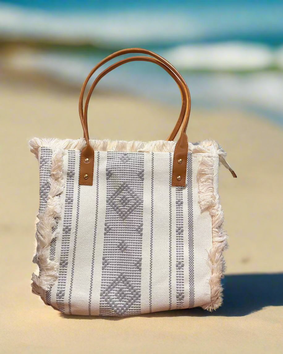 Large Canvas Tote Shoulder Bag – Stylish, Eco-Friendly & Perfect for Daily Use! Front view