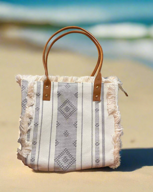 Large Canvas Tote Shoulder Bag – Stylish, Eco-Friendly & Perfect for Daily Use! Front view