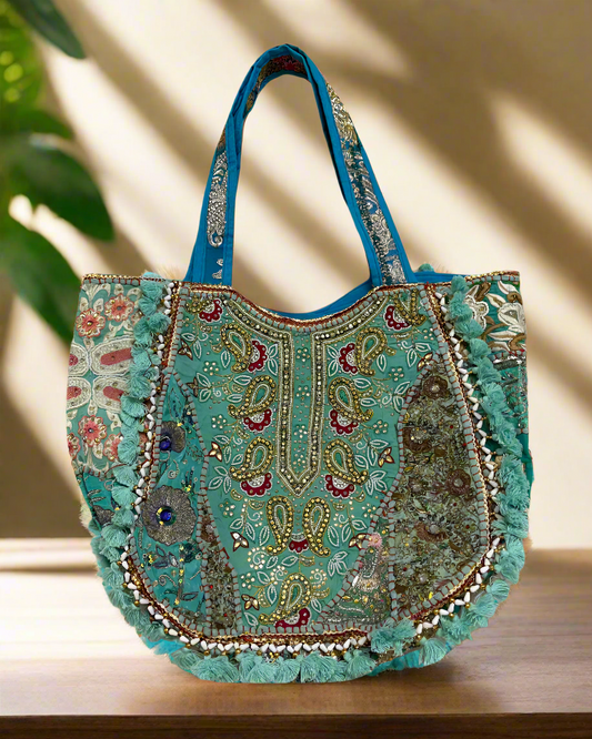 Premium Sequins work, Tote Bag - The Ethnic Indian Store