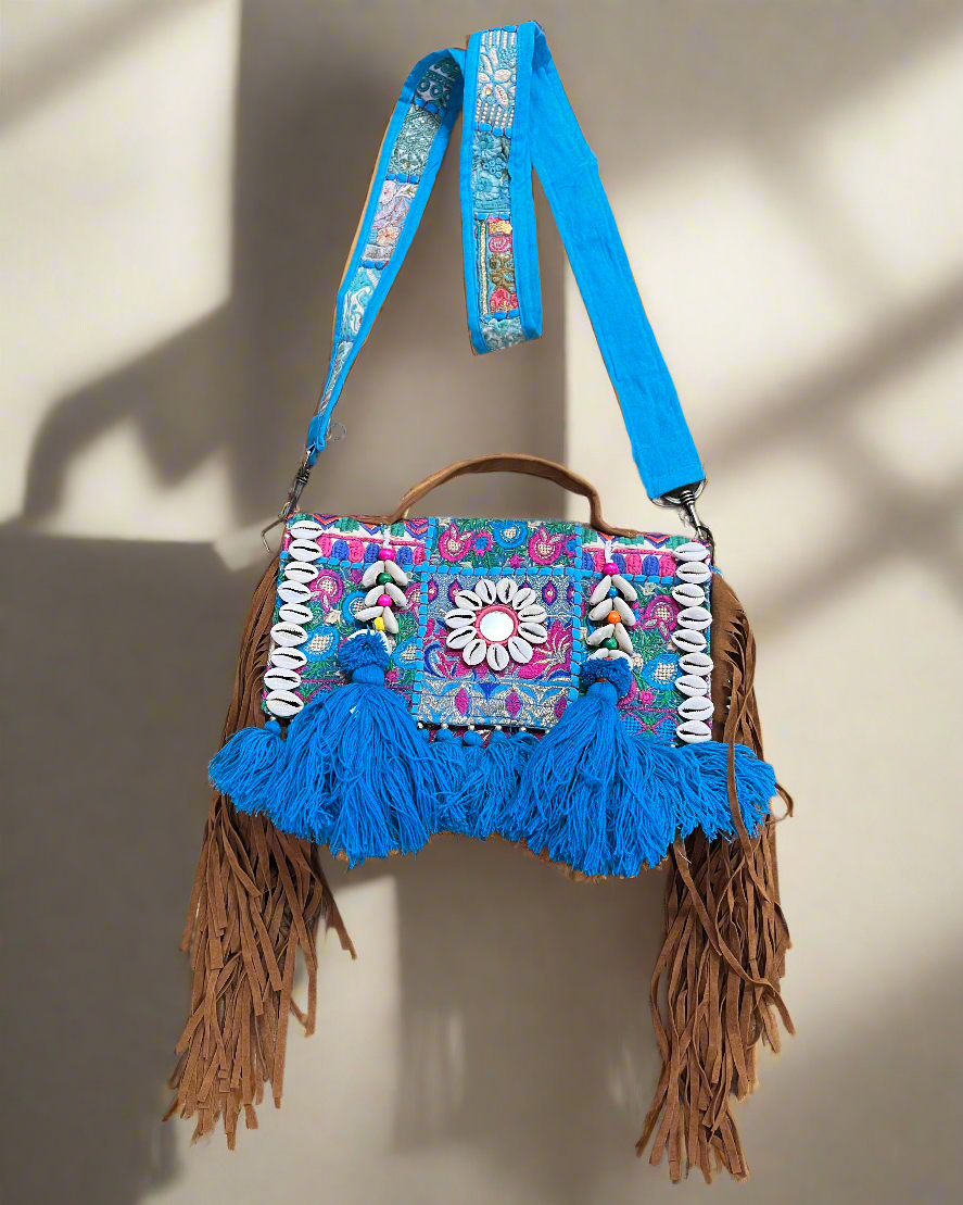 Banjara Boho Bag, Blue - The Ethnic Indian Store