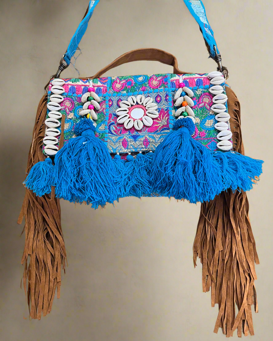 Banjara Boho Bag, Blue - The Ethnic Indian Store