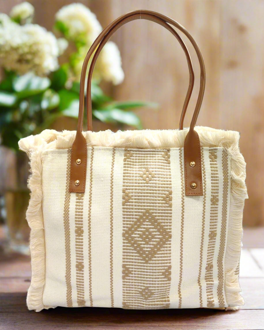 Durable & Trendy Canvas Tote Bag – Your Go-To Shoulder Bag for Every Occasion. Front View