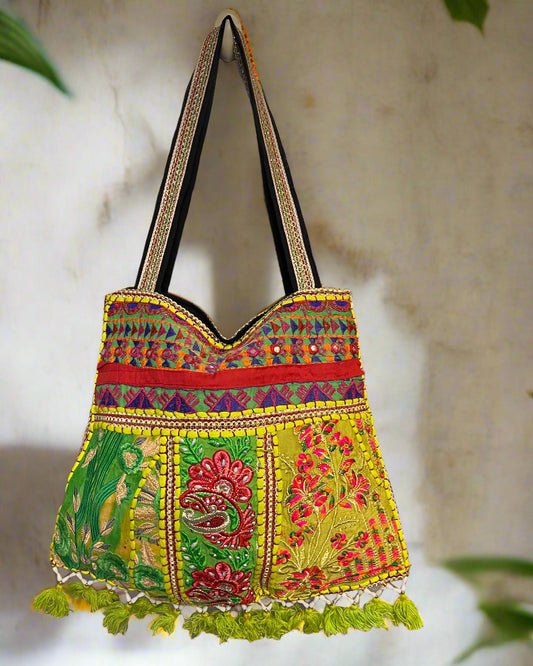 Rajasthani Handcrafted Patchwork Tote Bag - The Ethnic Indian Store