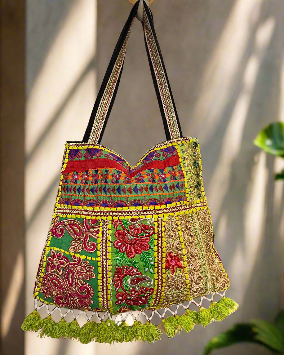 Rajasthani Handcrafted Patchwork Tote Bag - The Ethnic Indian Store