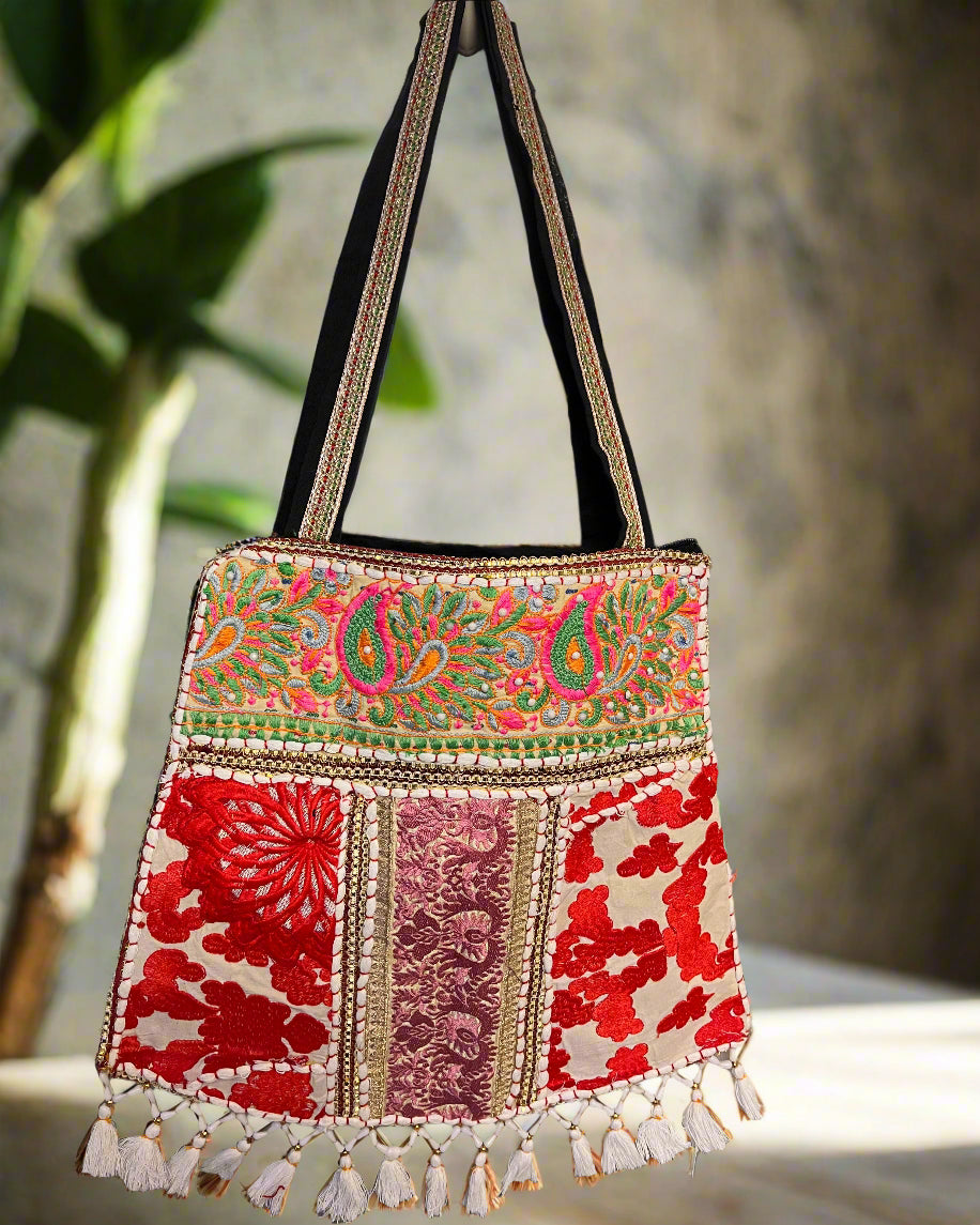 Rajasthani Handcrafted Patchwork Tote Bag - The Ethnic Indian Store