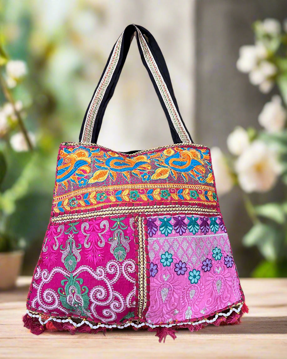 Rajasthani Handcrafted Patchwork Tote Bag - The Ethnic Indian Store
