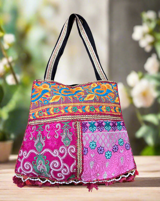 Rajasthani Handcrafted Patchwork Tote Bag - The Ethnic Indian Store