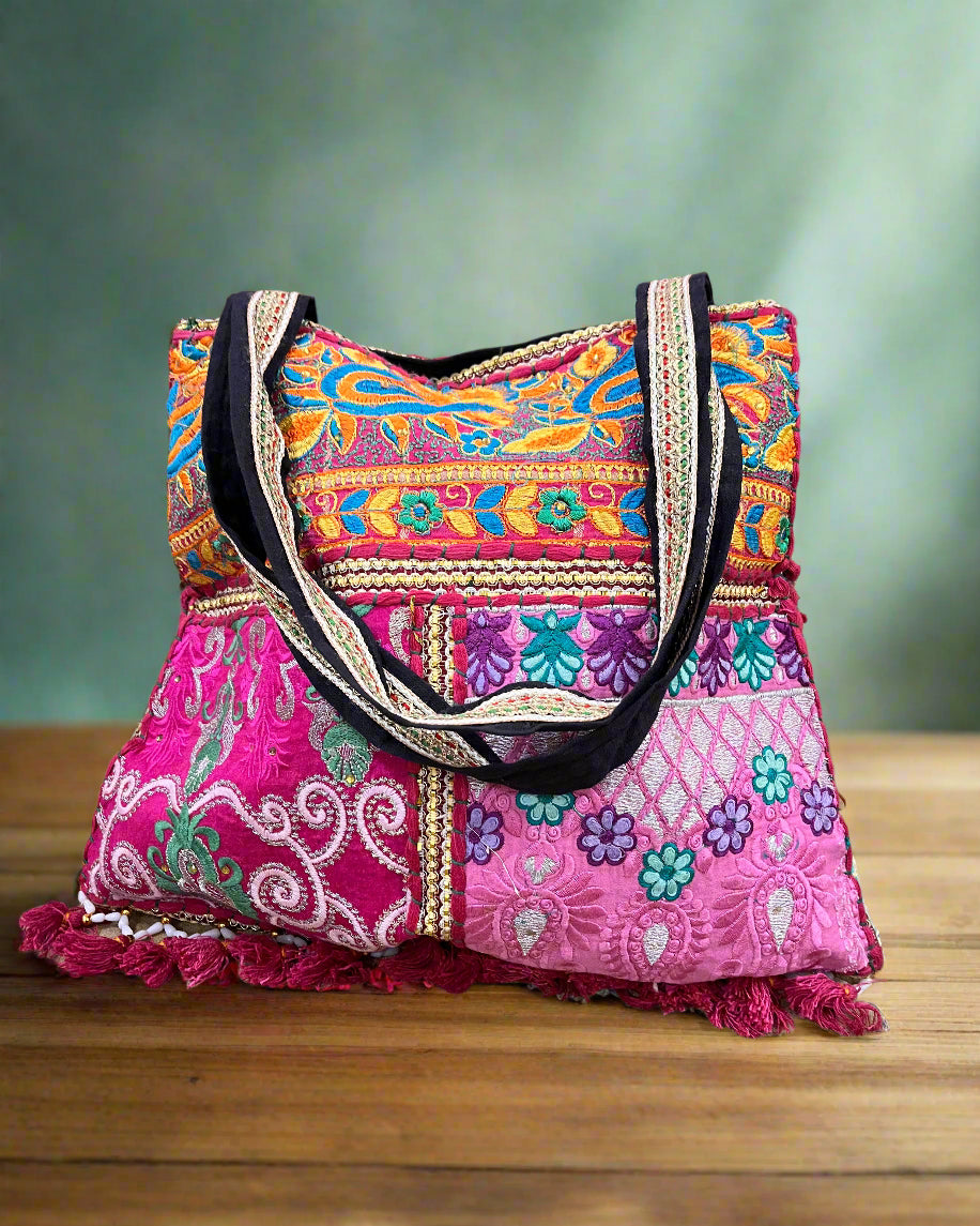 Rajasthani Handcrafted Patchwork Tote Bag - The Ethnic Indian Store