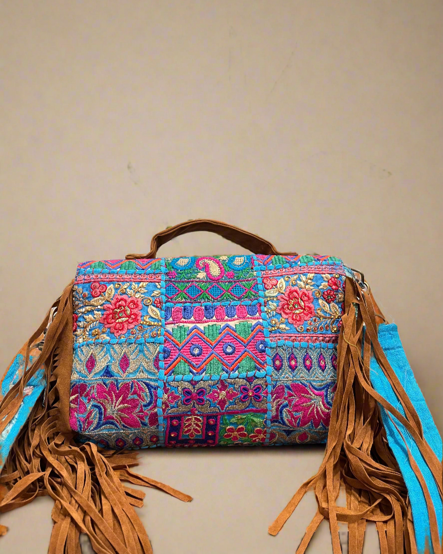 Banjara Boho Bag, Blue - The Ethnic Indian Store
