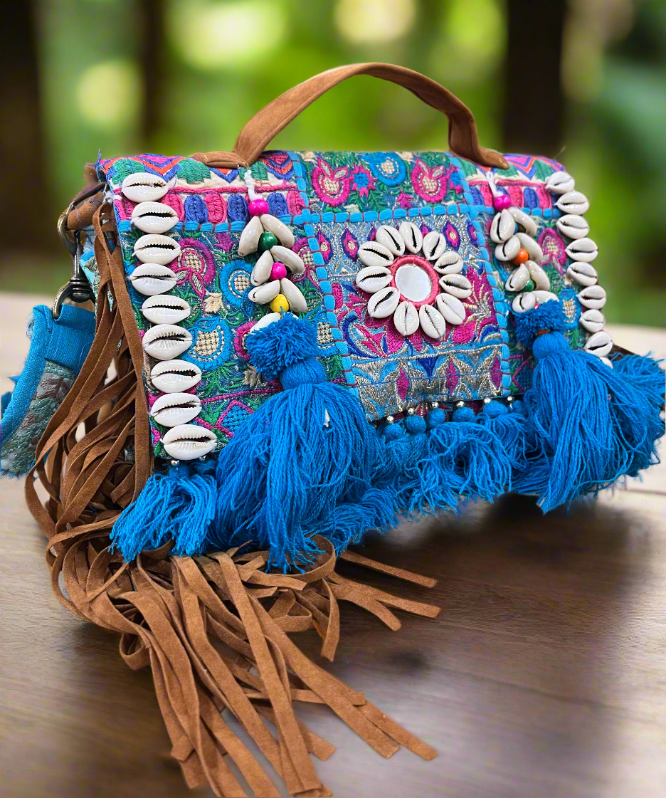 Banjara Boho Bag, Blue - The Ethnic Indian Store